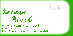 kalman misik business card